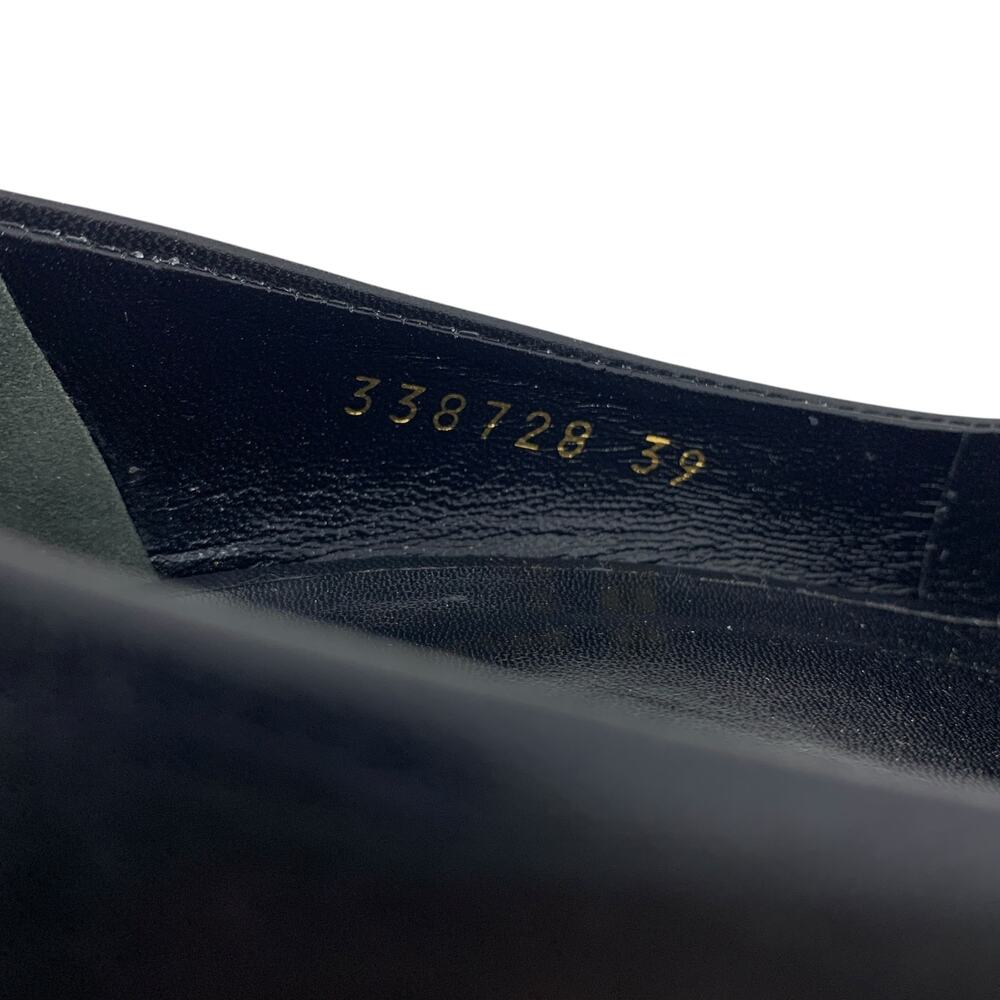 Gucci Kristen Bamboo Heel Black Leather Pointed Toe Stiletto Pumps EU 39 - Picture 7 of 11